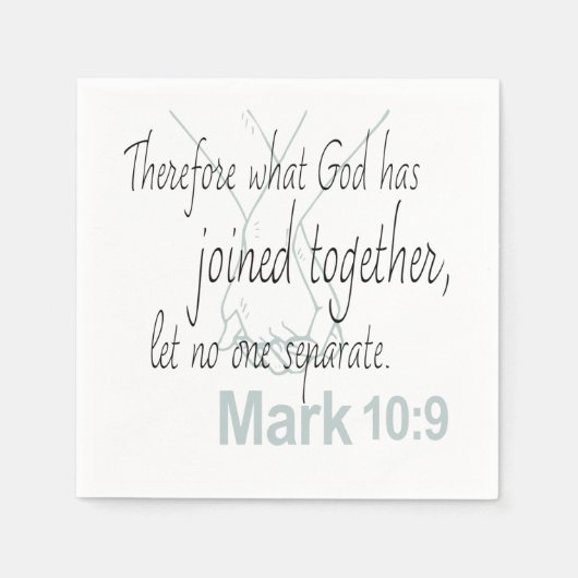 Mark 10:9 Marriage Bible Verse Servet (Voorkant)