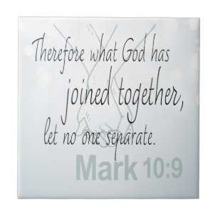 Mark 10:9 Marriage Bible Verse Tegeltje