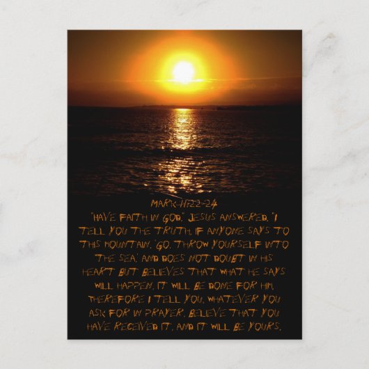 Mark 11:22-24 Briefkaart (Voorkant)