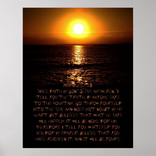 Mark 11:22-24 Poster (Voorkant)