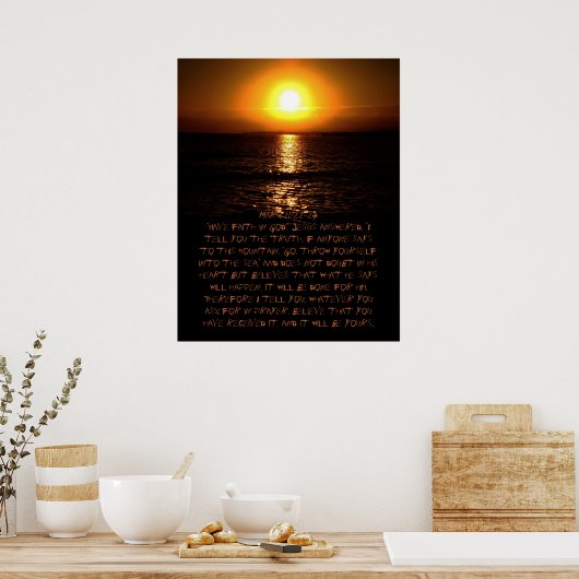 Mark 11:22-24 Poster (Keuken)