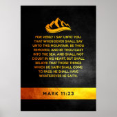 Mark 11:23 Bijbelverse Poster (Voorkant)
