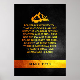 Mark 11:23 Bijbelverse Poster