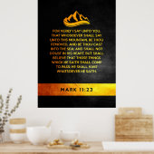 Mark 11:23 Bijbelverse Poster (Keuken)