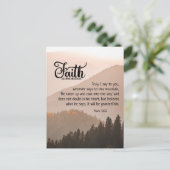 Mark 11:23 Faith Can Move Mountains Bible Briefkaart (Staand voorkant)