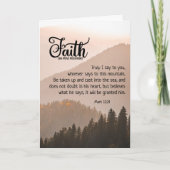 Mark 11:23 Faith Can Move Mountains Bible Kaart (Voorkant)