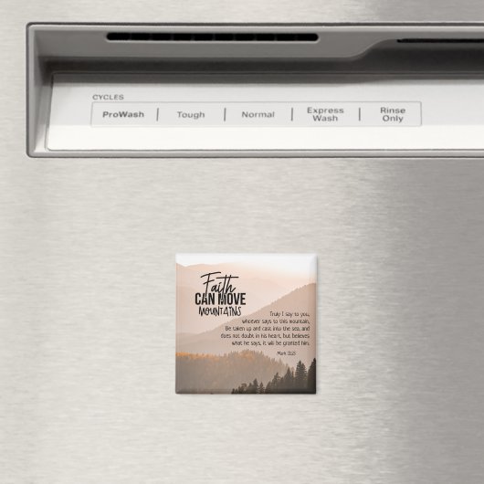 Mark 11:23 Faith Can Move Mountains Bible Magneet (Insitu (Vaatwasser))