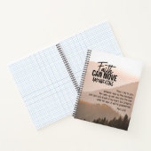 Mark 11:23 Faith Can Move Mountains Bible Notitieboek (Binnen)