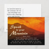 Mark 11:23 Speak met je mountainbbel Briefkaart (Voorkant / Achterkant)