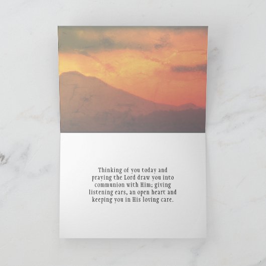 Mark 11:23 Speak met je mountainbbel Kaart (Binnen)