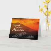 Mark 11:23 Speak met je mountainbbel Kaart (Gele Bloem)