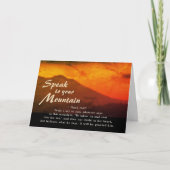 Mark 11:23 Speak met je mountainbbel Kaart (Voorkant)