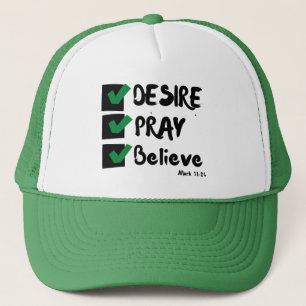 Mark 11:24 Bijbelvers Geloof geïnspireerd Spiritue Trucker Pet