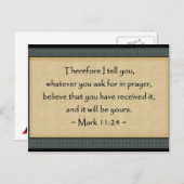 Mark 11:24: Briefkaart (Voorkant / Achterkant)