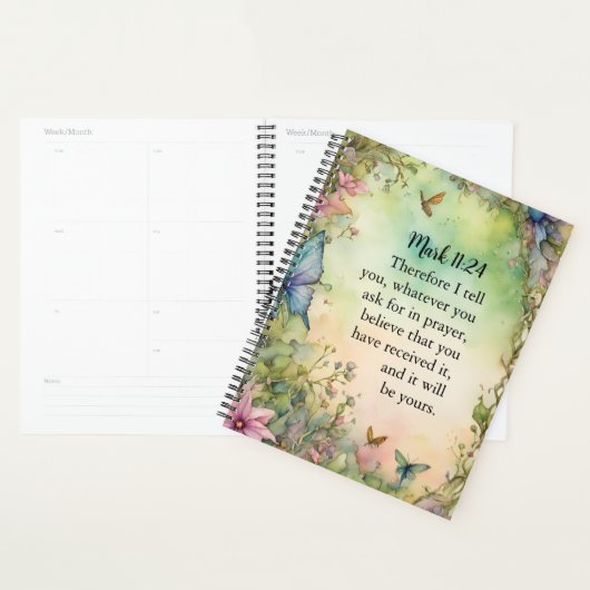 Mark 11:24 Christelijk aquarelbeeld Planner (Display)