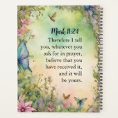 Mark 11:24 Christelijk aquarelbeeld Planner (Achterkant)