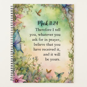 Mark 11:24 Christelijk aquarelbeeld Planner