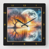 Mark 11:24 Devotie: Aangepaste Spirituele Decor Vierkante Klok (Voorkant)