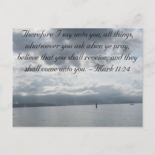Mark 11:24 - Faith Briefkaart