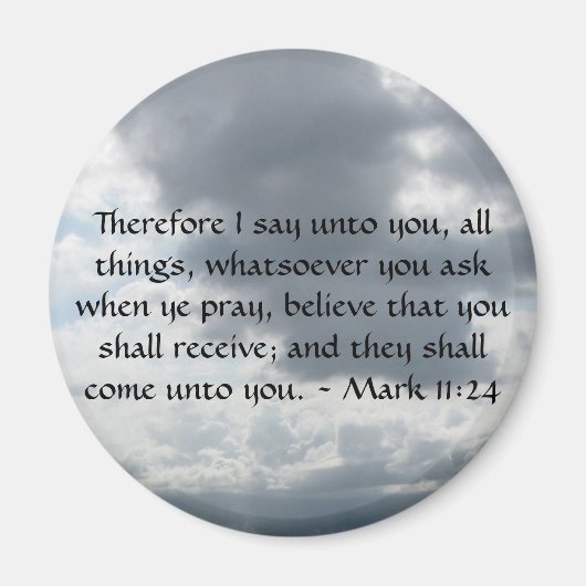 Mark 11:24 - Faith Magneet (Voorkant)