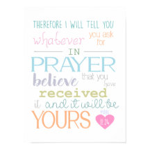Mark 11: 24 Geloof Prayer Faith Christelijk Poster