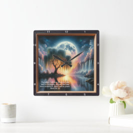 Mark 11:24 Inspirerend uurwerk: Custom Design Vierkante Klok