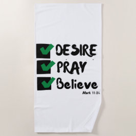 Mark 11:24 KJV Bijbel Schrift Strandlaken