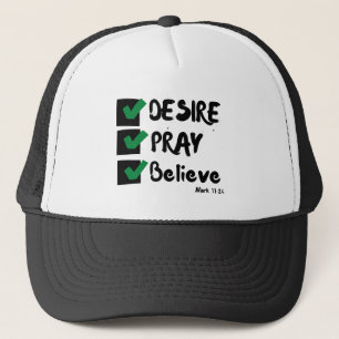 Mark 11:24 KJV Bijbel Schrift Trucker Pet