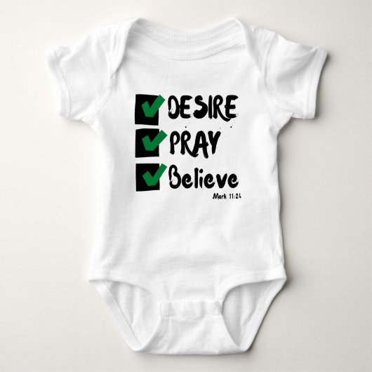 Mark 11:24 KJV Bijbel Schrift Unisex Romper (Voorkant)