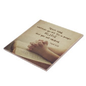 Mark 11:24 Wat je ook vraagt in gebed Believe, Tegeltje (Zijkant)