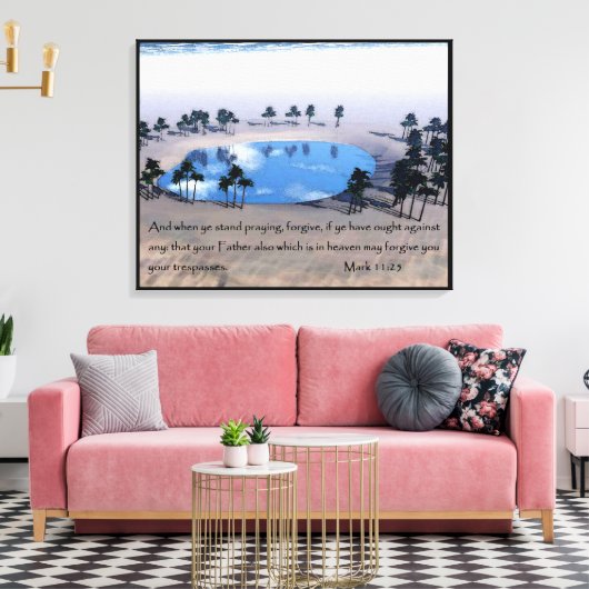 Mark 11:25 canvas afdruk (Insitu (Woonkamer))