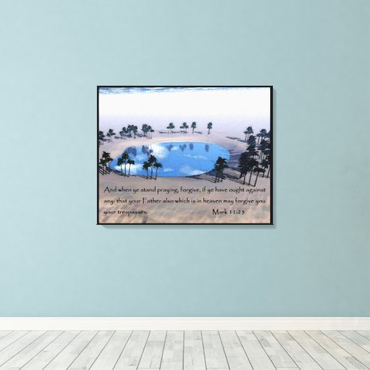 Mark 11:25 canvas afdruk (Insitu (Houten vloer))