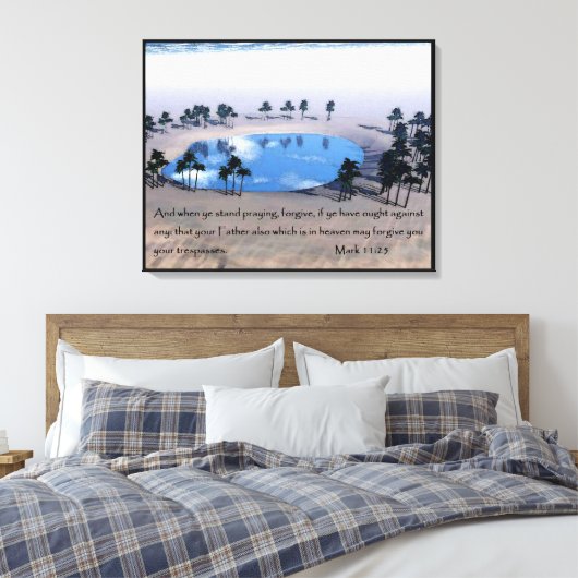 Mark 11:25 canvas afdruk (Insitu (Slaapkamer))