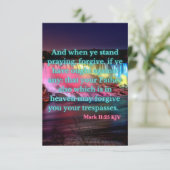 Mark 11:25 KJV Bijbel Verse Pic Flat Greeting Kaart (Staand voorkant)