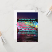 Mark 11:25 KJV Bijbel Verse Pic Flat Greeting Kaart (Voorkant / Achterkant in situ)