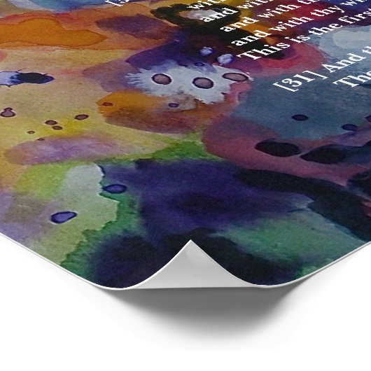 Mark 12:28-31 poster (Hoek)