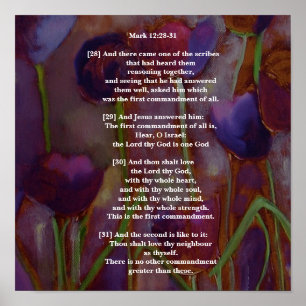 Mark 12:28-31 poster