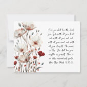 Mark 12:30-31 Engels Birmees roze klaproos Notecar Notitiekaartje (Voorkant)