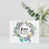 Mark 12:31 hou van je buurman als je bloemen briefkaart (Staand voorkant)