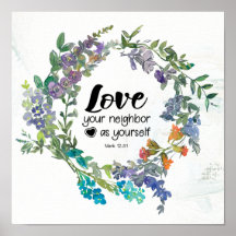Mark 12:31 hou van je buurman als je bloemen