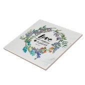 Mark 12:31 hou van je buurman als je bloemen tegeltje (Zijkant)