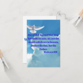 Mark 13:32 KJV Bijbel verse Pic Flat Wenskaart Kaart (Voorkant / Achterkant in situ)