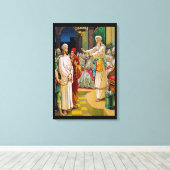 Mark 14:53-65 Jesus Voor het Chief Priest Canvas (Insitu (Houten vloer))