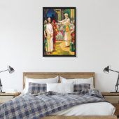Mark 14:53-65 Jesus Voor het Chief Priest Canvas (Insitu (Slaapkamer))