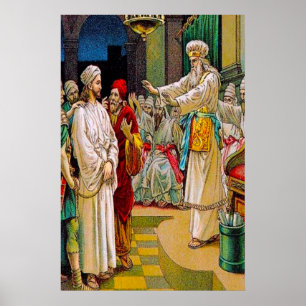 Mark 14:53-65 Jesus Voor het poster van de Eerste 