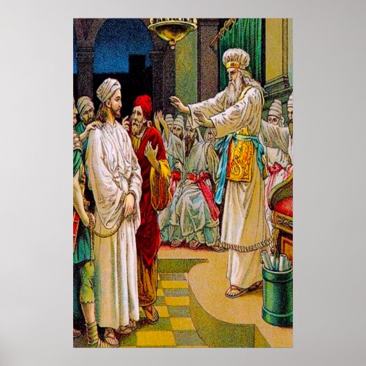 Mark 14:53-65 Jesus Voor het poster van de Eerste  (Voorkant)