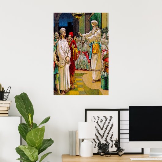 Mark 14:53-65 Jesus Voor het poster van de Eerste  (Thuiskantoor)