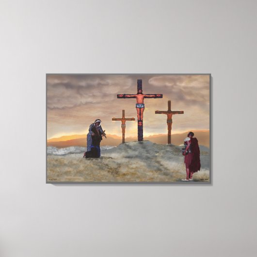 Mark 15:39 (aan het kruisje) canvas afdruk (Voorkant)