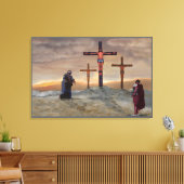 Mark 15:39 (aan het kruisje) canvas afdruk (Insitu (Woonkamer))