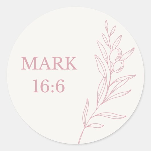 Mark 16:6 Bible Verse Sticker (Voorkant)